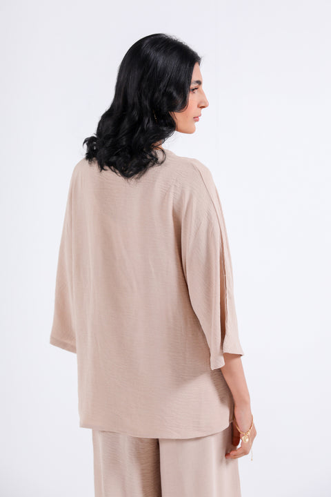 PLEATED KIMONO TOP