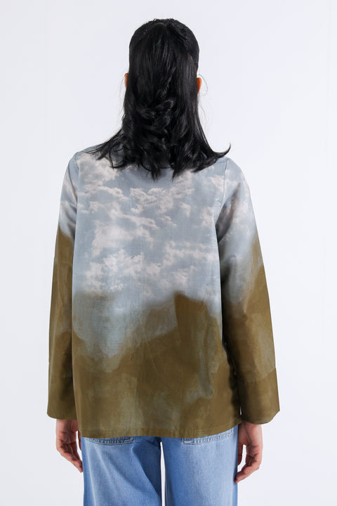 PRINTED BUTTON DOWN SHIRT