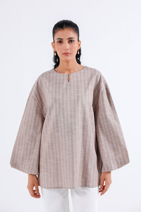 OVERSIZED TOP WITH SLEEVE DETAIL