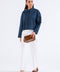 CROPPED BUTTON DOWN TOP