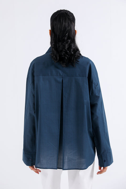 BUTTON DOWN SHIRT WITH SLEEVE DETAIL