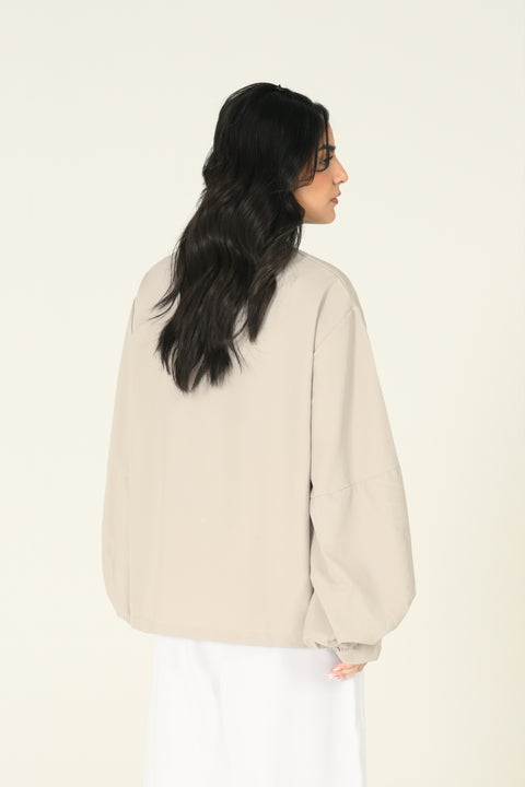 BUTTON DOWN SHIRT WITH SLEEVE DETAIL