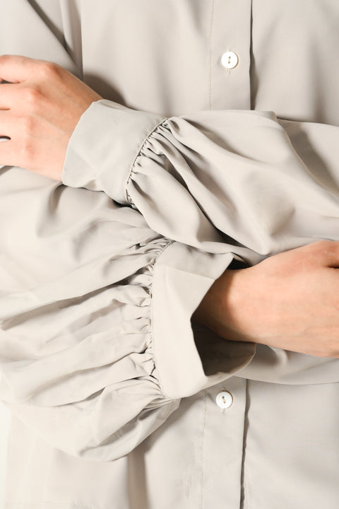 BUTTON DOWN SHIRT WITH SLEEVE DETAIL