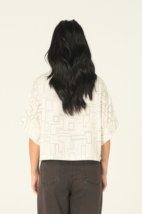 PRINTED KIMONO TOP