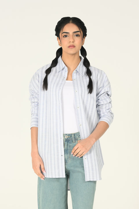 STRIPED BUTTON DOWN SHIRT