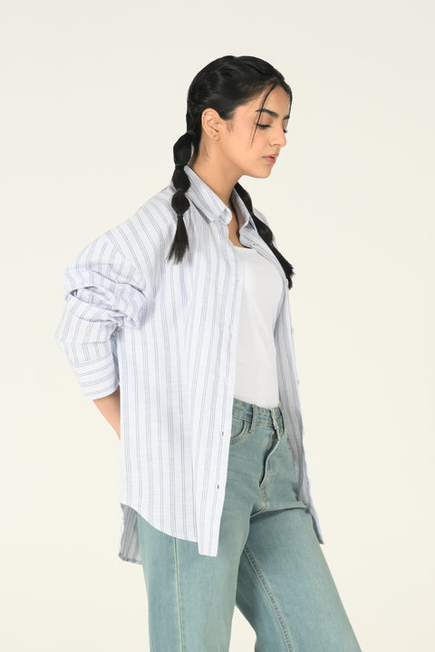STRIPED BUTTON DOWN SHIRT