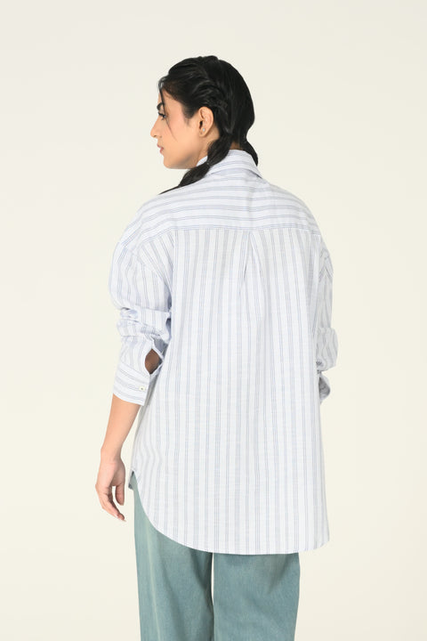 STRIPED BUTTON DOWN SHIRT