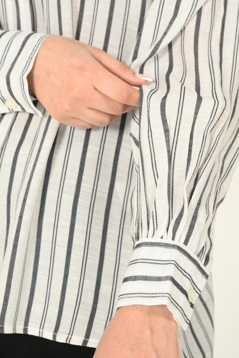 STRIPED BUTTON DOWN SHIRT