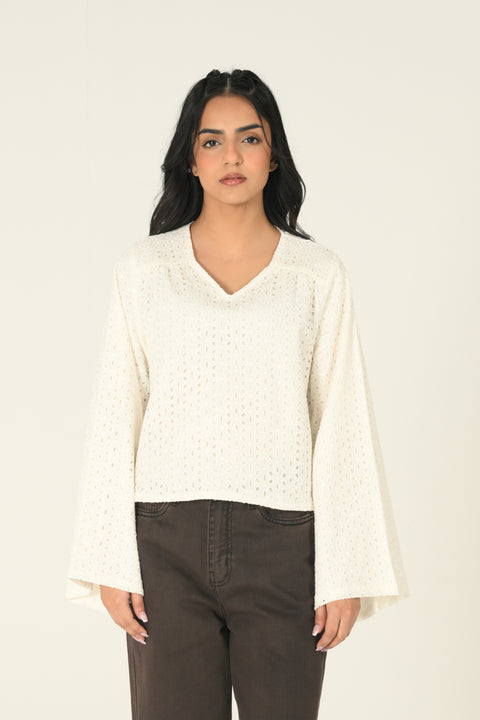 ALL OVER EMBROIDERED TOP