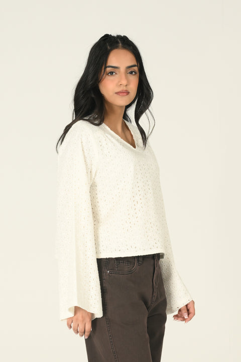 ALL OVER EMBROIDERED TOP