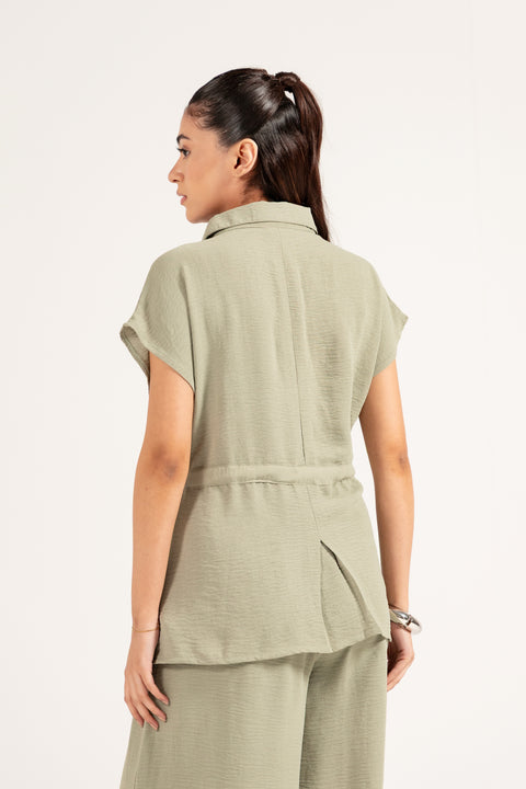 WAIST FITTED SLEEVELESS TOP