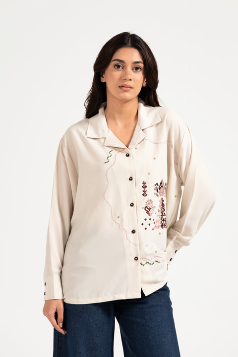 EMBROIDERED BUTTON DOWN SHIRT