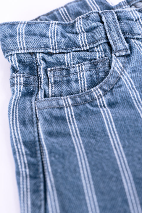 BOYS REGULAR FIT STRIPED DENIM SHORTS