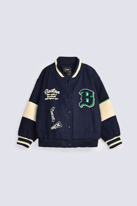 BOYS EMBELLISHED VARSITY JACKET