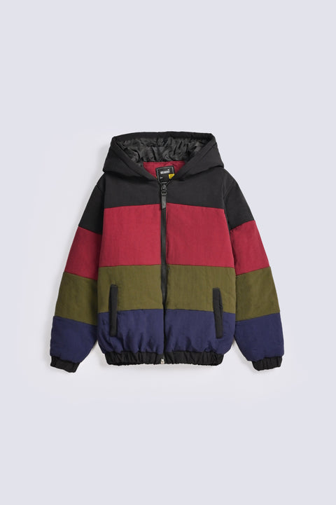 BOYS COLOR BLOCK PUFFER JACKET