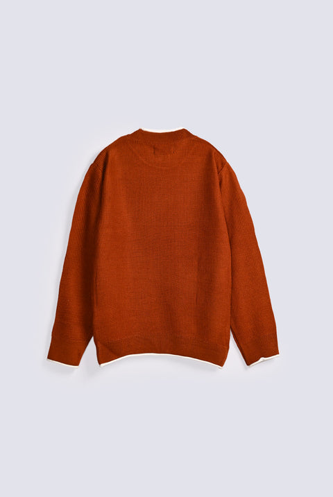BOYS CONTRAST PIPING SWEATER