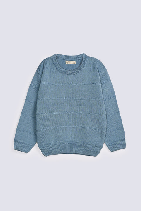 BOYS EMBOSSED STRIPE SWEATER