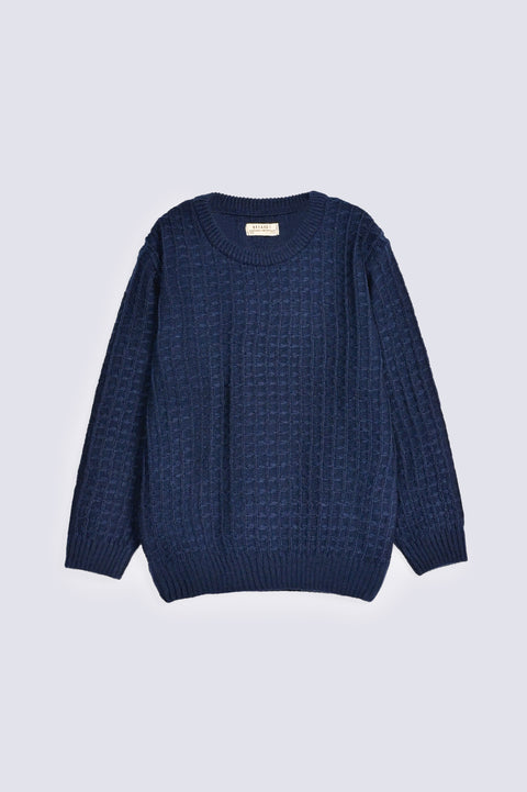 BOYS WAFFLE KNIT SWEATER