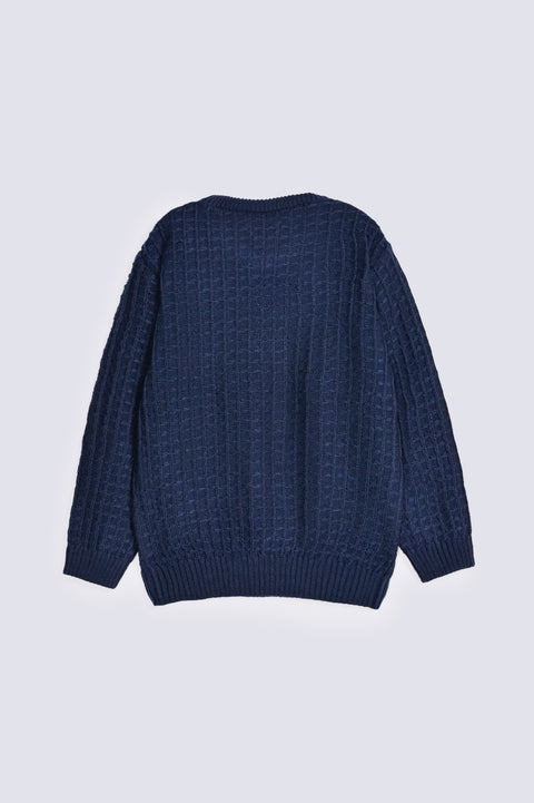 BOYS WAFFLE KNIT SWEATER