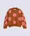 GIRLS JACQUARD FLORAL SWEATER