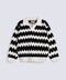 GIRLS POINTELLE STRIPED SWEATER