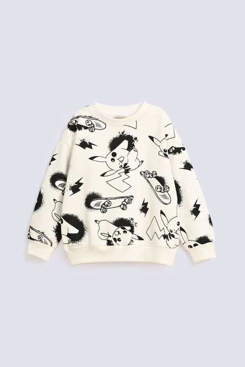 BOYS DROP SHOULDER PIKACHU PRINT SWEATSHIRT