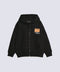 BOYS PRINTED ZIPPER HOODED TOP