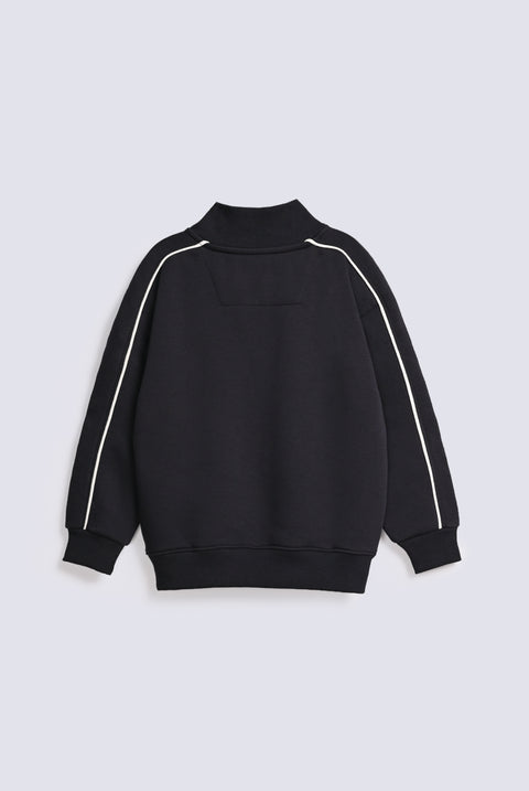 BOYS MOCK NECK HALF ZIPPER SWEAT SHIRT