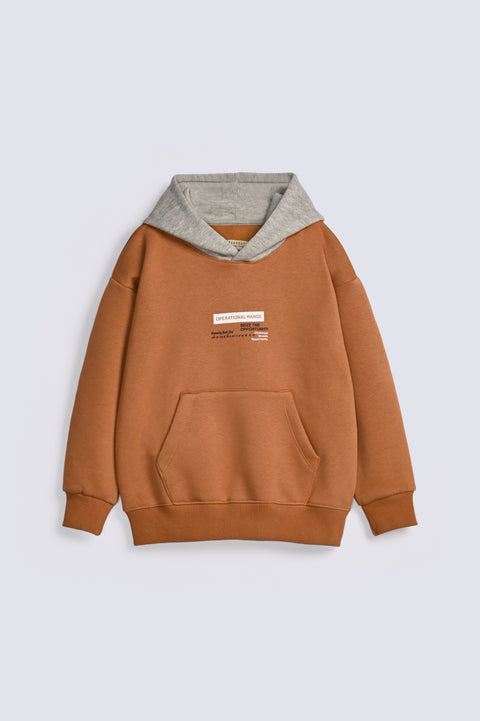 BOYS CONTRAST HOODED TOP