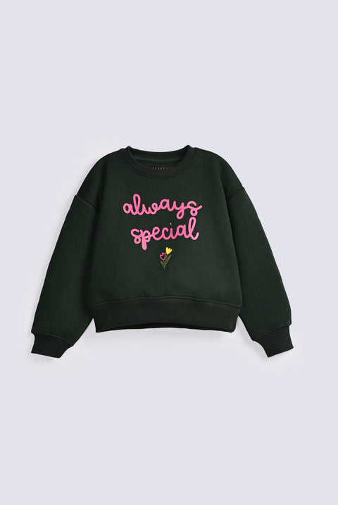 GIRLS BOXY PRINTED SWEATSHIRT