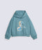GIRLS ELSA PRINTED HOODED TOP