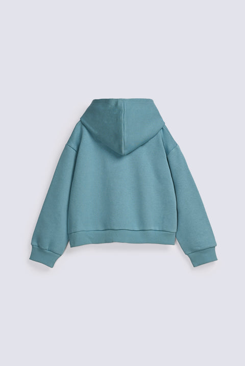 GIRLS ELSA PRINTED HOODED TOP