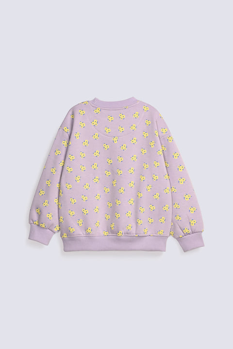 GIRLS DROP SHOULDER PRINTED SWEATSHIRT