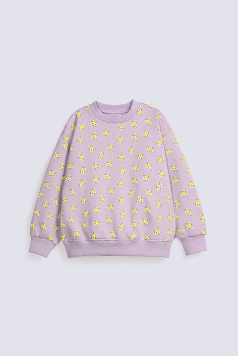 GIRLS DROP SHOULDER PRINTED SWEATSHIRT
