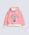 GIRLS STRIPED PRINTED HOODED TOP