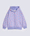 GIRLS FLORAL ZIPPER HOODED TOP