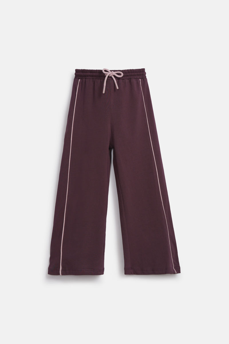 GIRLS LOOSE TROUSER WITH CONTRAST PIPING