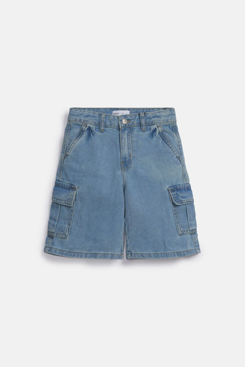 BOYS CARGO DENIM SHORTS