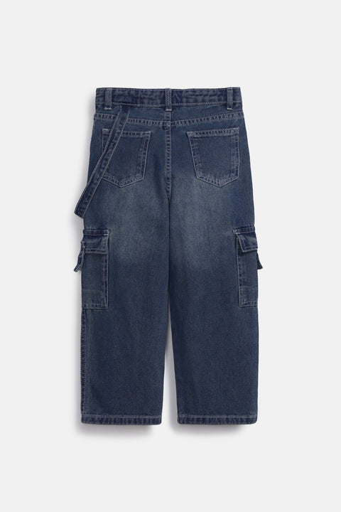 BOYS HANGING STRAP LOOSE FIT DENIM