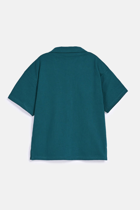 BOYS RESORT COLLAR TEXTURED POLO