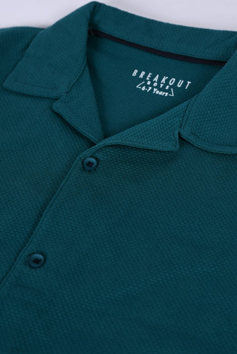 BOYS RESORT COLLAR TEXTURED POLO
