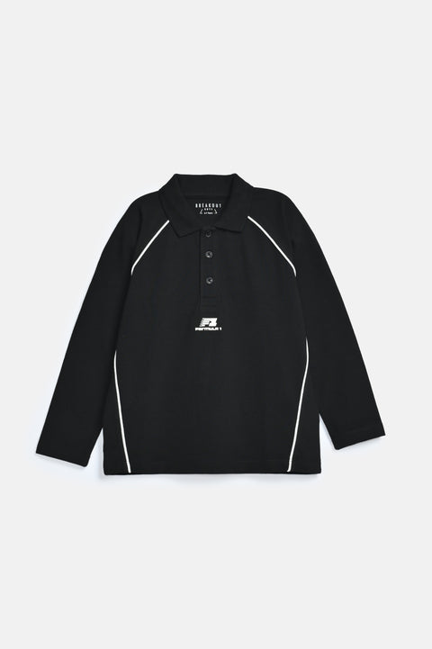 BOYS PIPING DETAIL FULL SLEEVE POLO