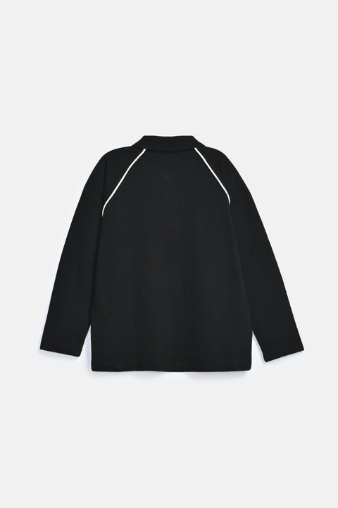 BOYS PIPING DETAIL FULL SLEEVE POLO