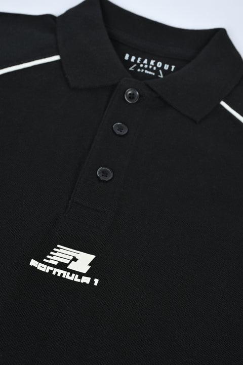 BOYS PIPING DETAIL FULL SLEEVE POLO