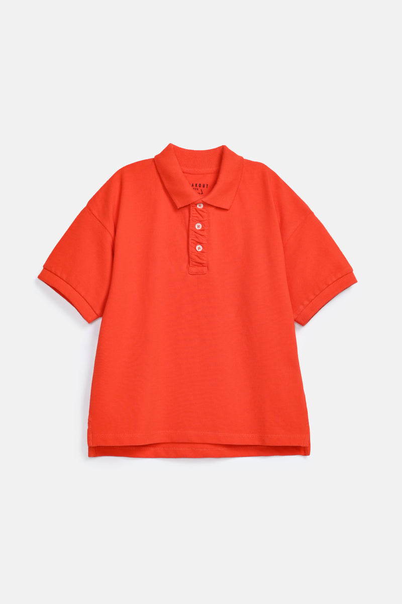 BOYS PLEATED PLACKET POLO