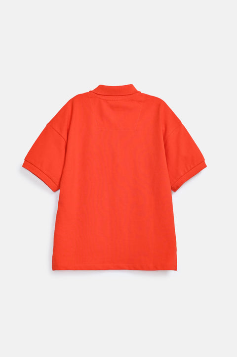 BOYS PLEATED PLACKET POLO