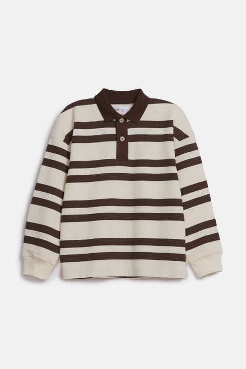 BOYS SPECIAL KNIT STRIPER POLO