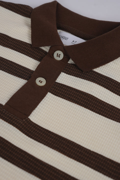 BOYS SPECIAL KNIT STRIPER POLO
