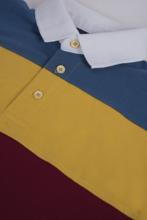 BOYS STRIPED FULL SLEEVE POLO
