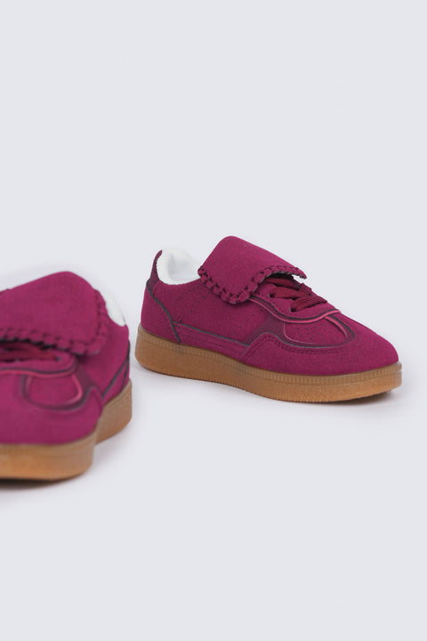 GIRLS SUEDE FLAP SNEAKERS
